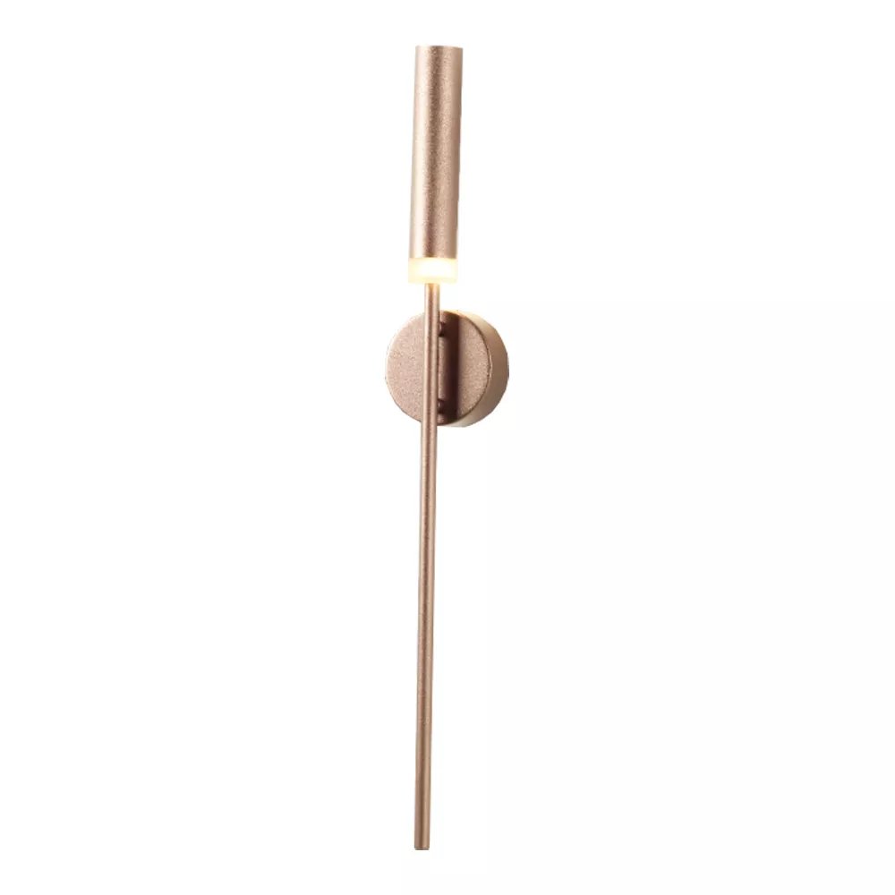 Arandela de Parede LED 65x10x7cm Metal e Acrílico Dourado
