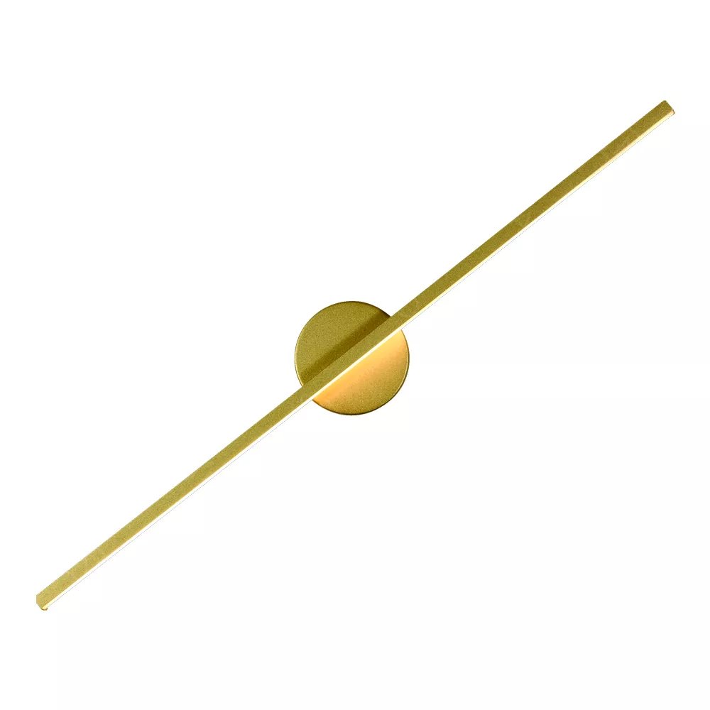 Arandela de Parede LED 81x12x5,5cm Metal e Silicone Dourado