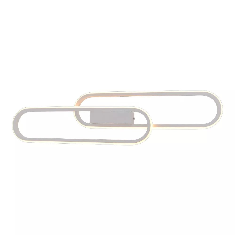 Arandela de Parede LED 12x60cm Metal e Silicone Branco