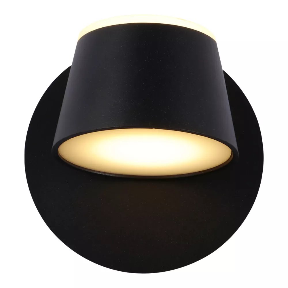 Arandela de Parede LED 12x12cm Metal e Acrílico Preto