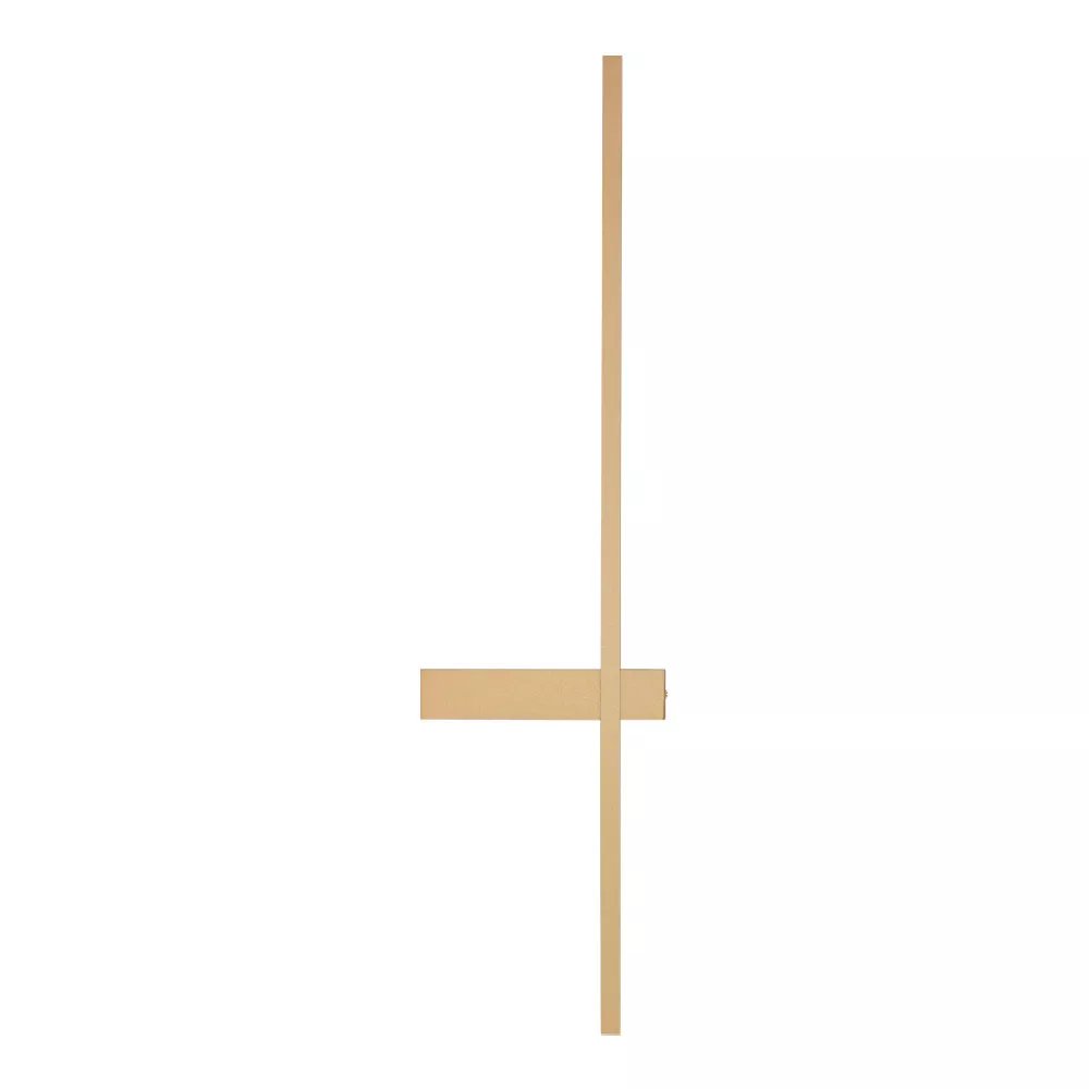 Arandela de Parede LED 80x20x3cm Metal e Silicone Dourado