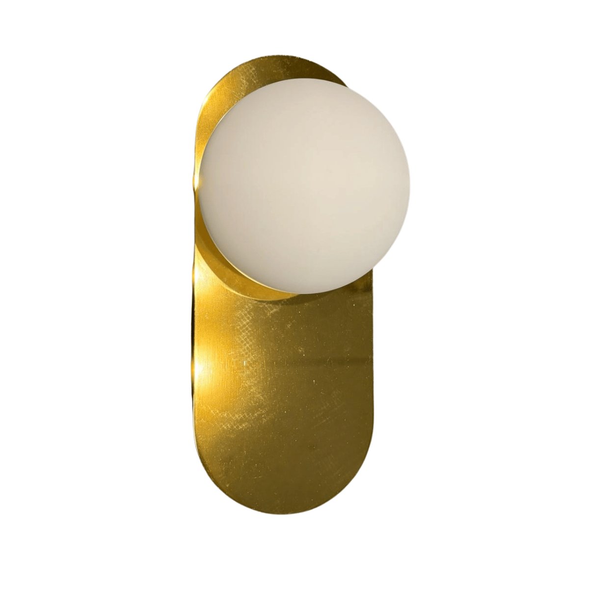 Arandela de Parede 30x12cm Metal e Vidro Dourado e Fosco