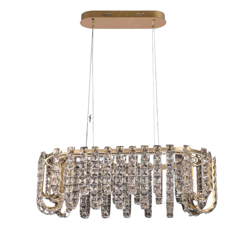 Lustre Pendente LED Retangular Multitemperatura