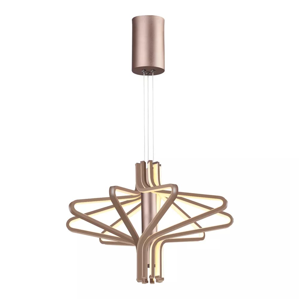 Pendente LED Ø61cm Metal e Acrílico Dourado