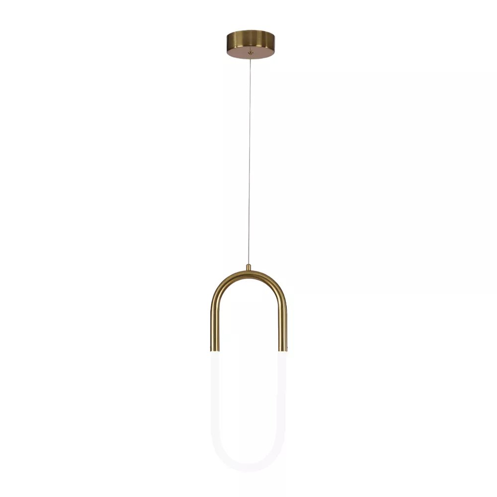 Pendente LED 50x18cm Metal e Acrílico Bronze