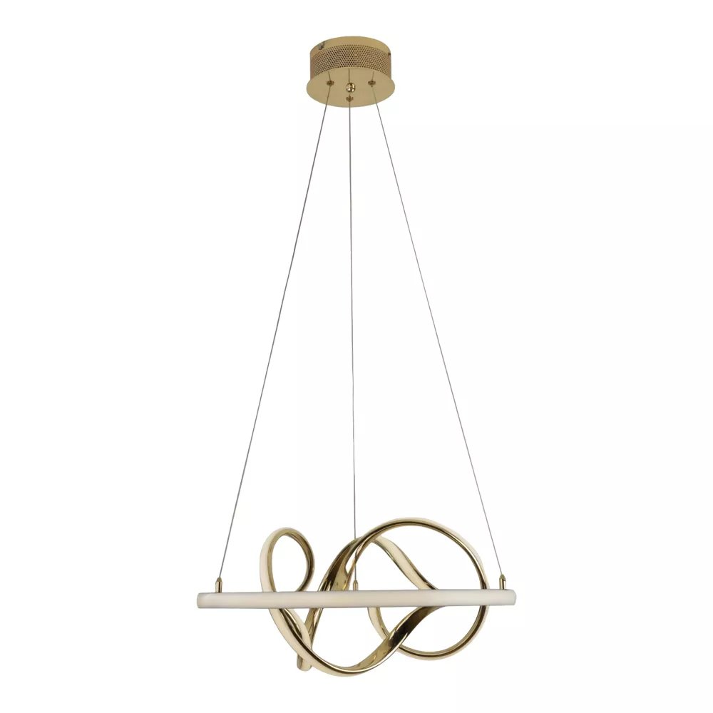 Pendente LED Ø52cm Metal e Silicone Dourado