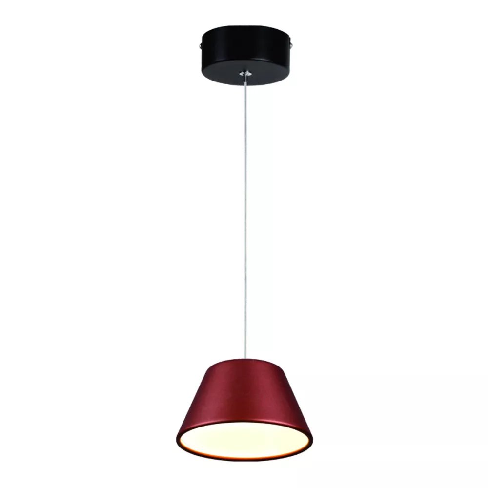 Pendente LED Ø16x10cm Metal e Acrílico Marrom