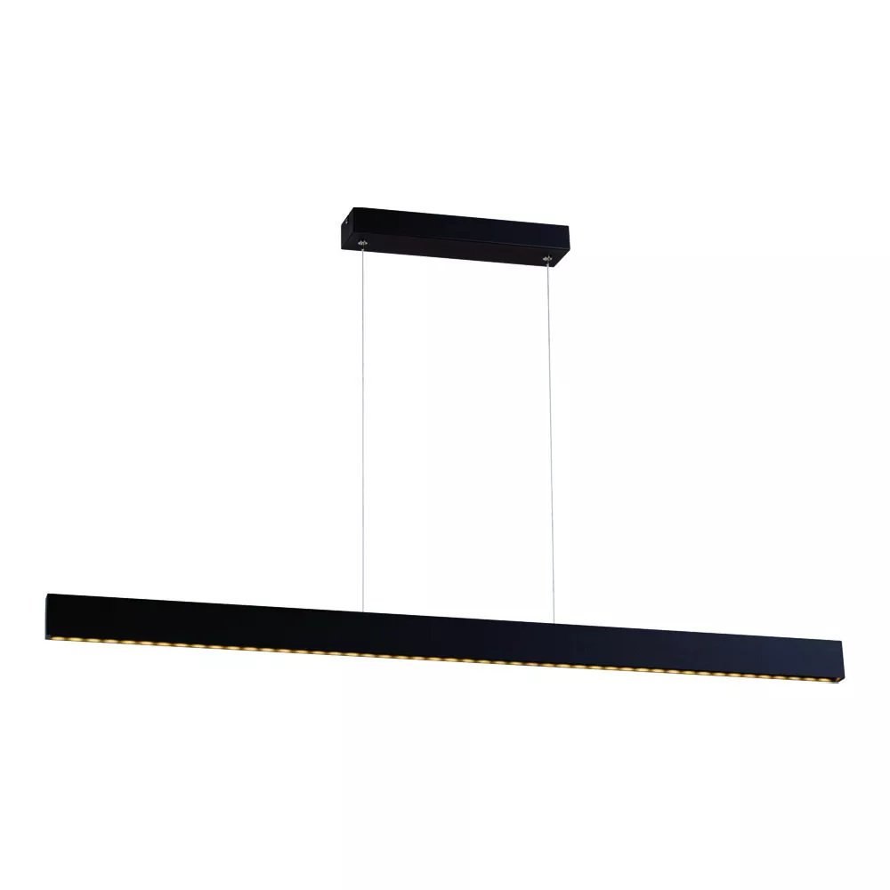 Pendente LED Linear 121x2,5cm Metal e Acrílico Preto