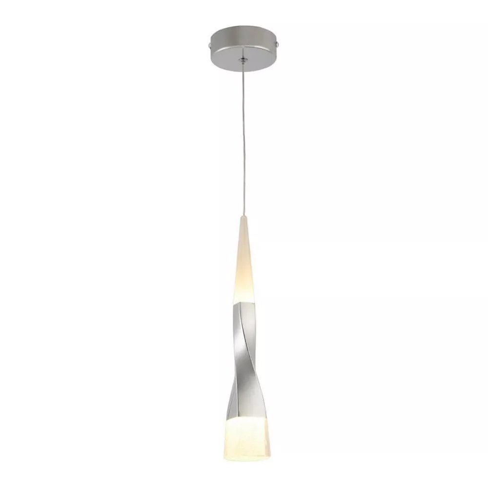 Pendente LED Ø5,5cm Metal e Cristal Cromado