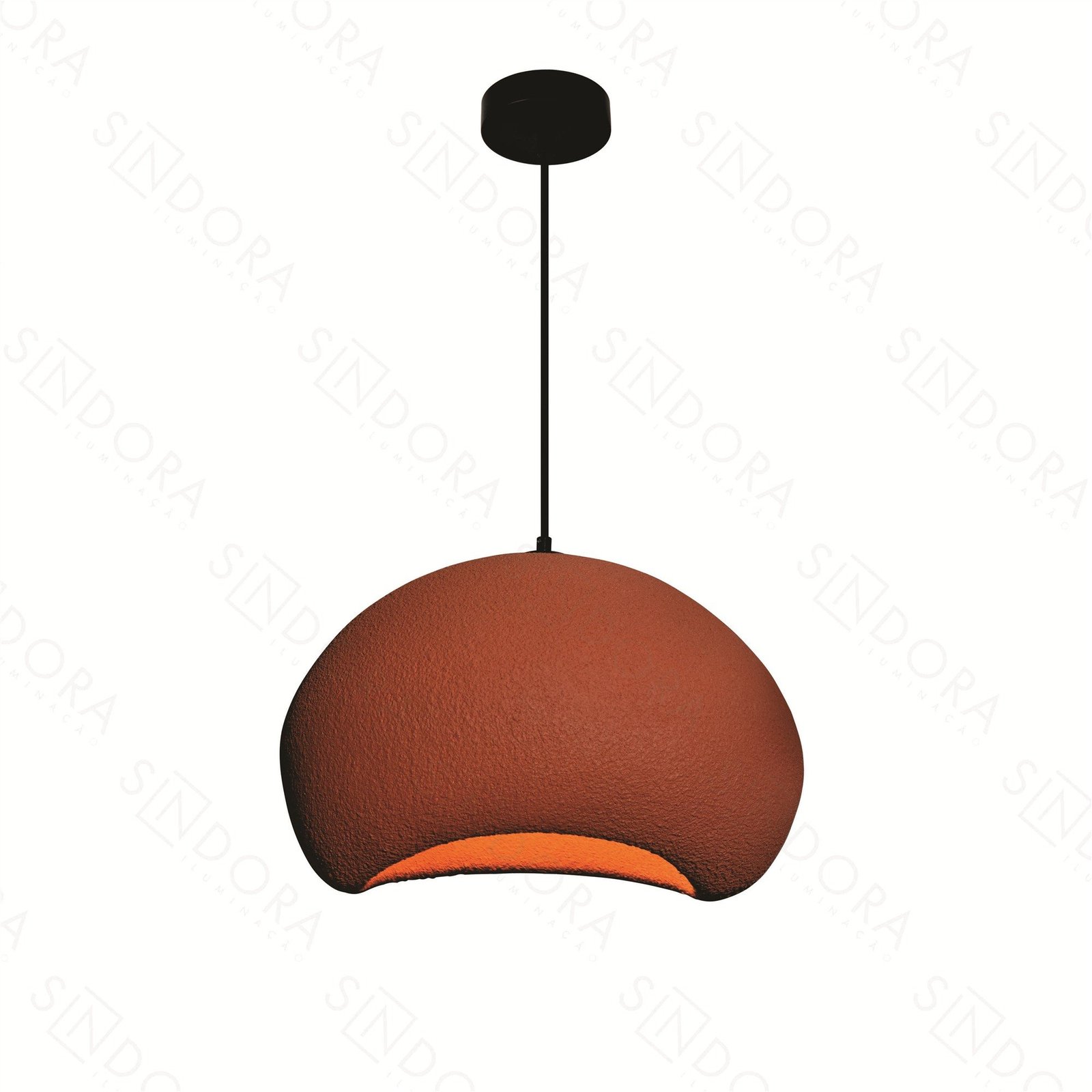 Pendente (A) 30cm x (D) 50cm Metal e Resina Terracota