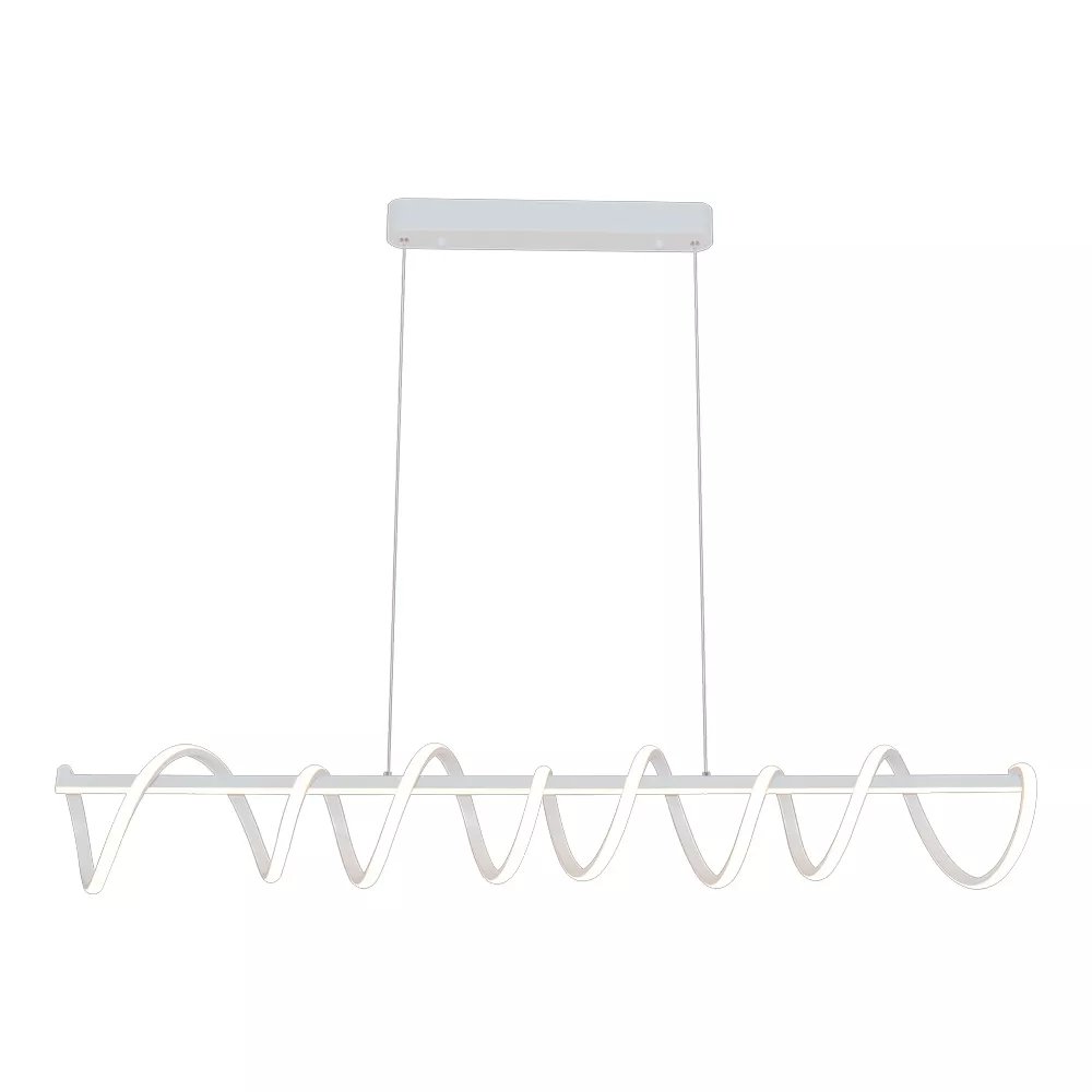 Pendente LED 120x18cm Metal e Silicone Branco