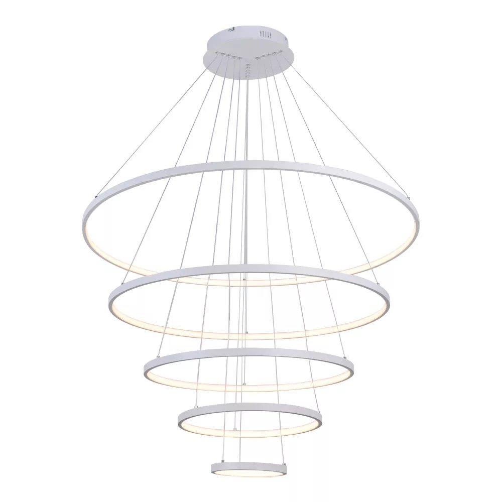 Pendente LED Redondo Ø100cm Metal Branco