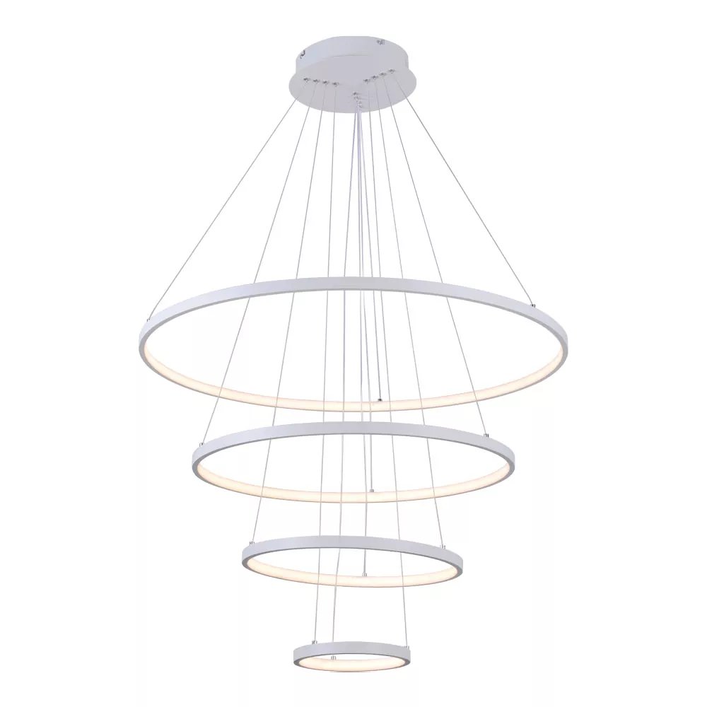 Pendente LED Redondo Ø80cm Metal Branco