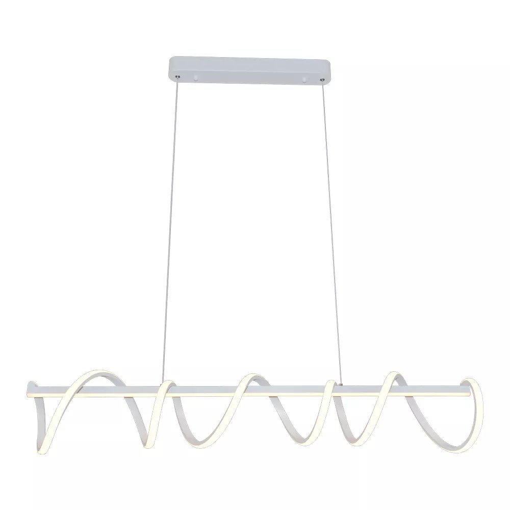 Pendente LED 100x18cm Metal e Silicone Branco