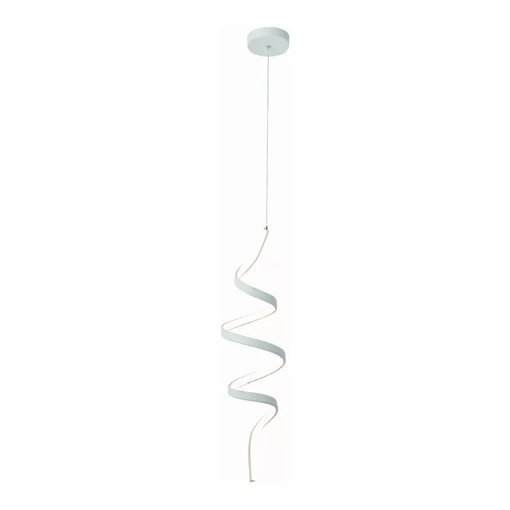 Pendente LED Ø16x55cm Metal e Silicone Branco
