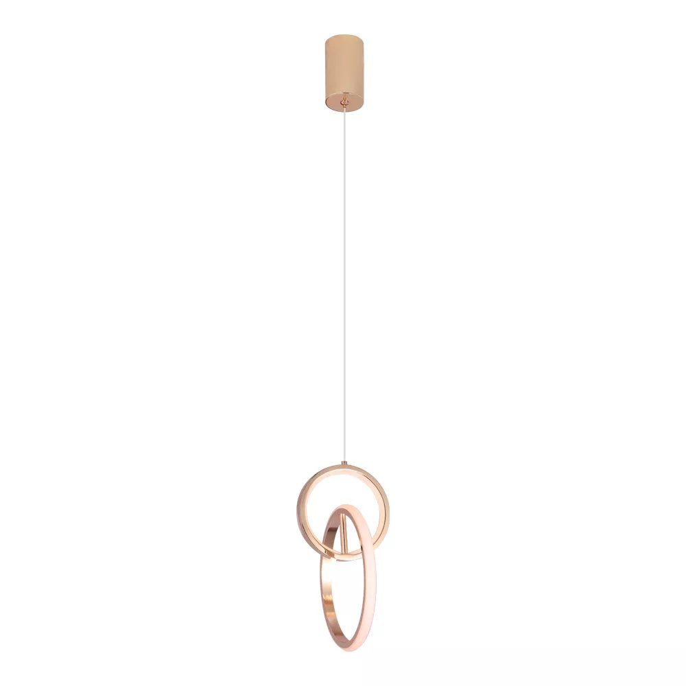 Pendente LED Ø20x20cm Metal e Silicone Dourado