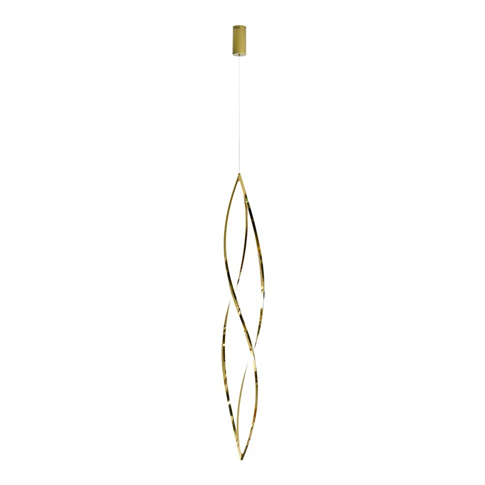 Pendente LED Ø21cm Inox e Silicone Dourado