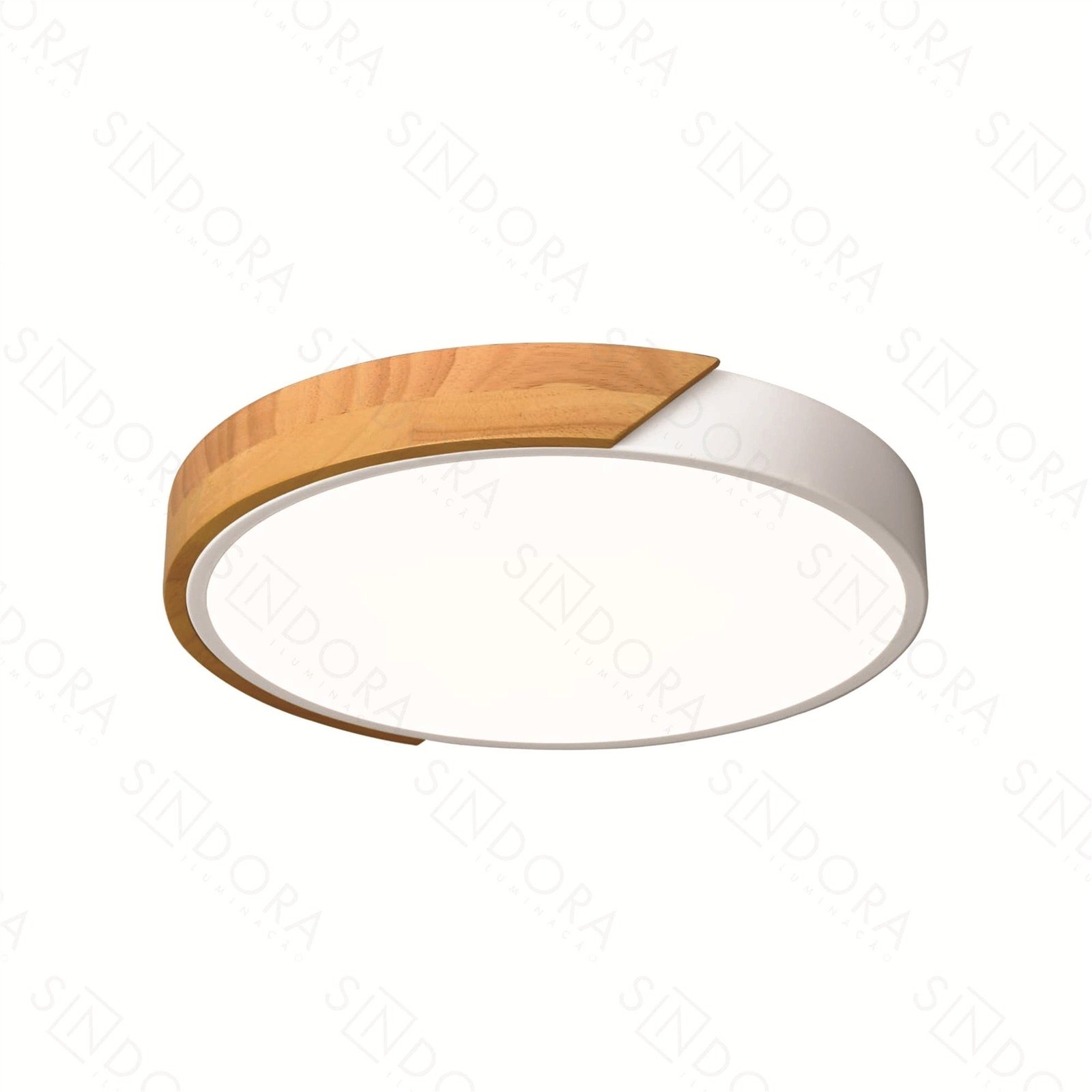 Plafon de Sobrepor LED Multitemperatura 41cm Metal e Acrílico Branco