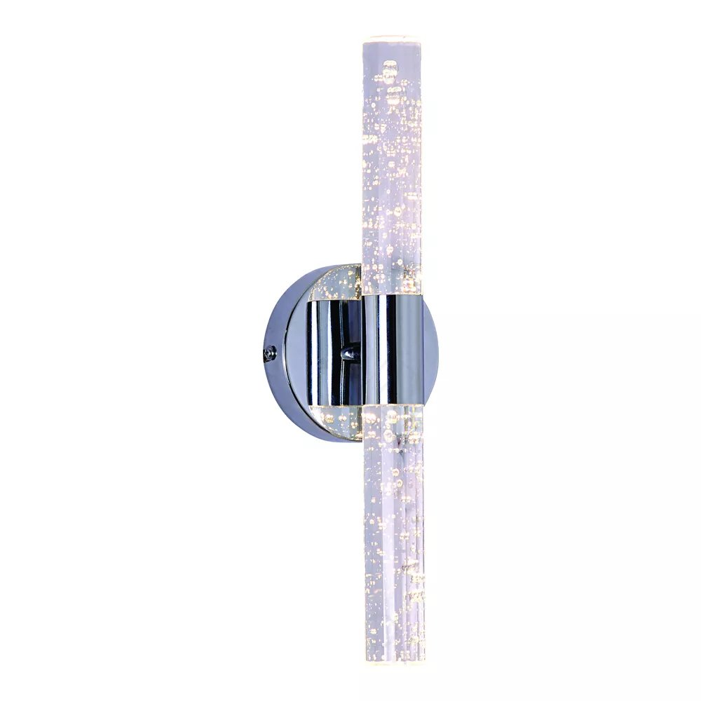 Arandela de Parede LED Ø3,5cm Metal e Cristal Cromado