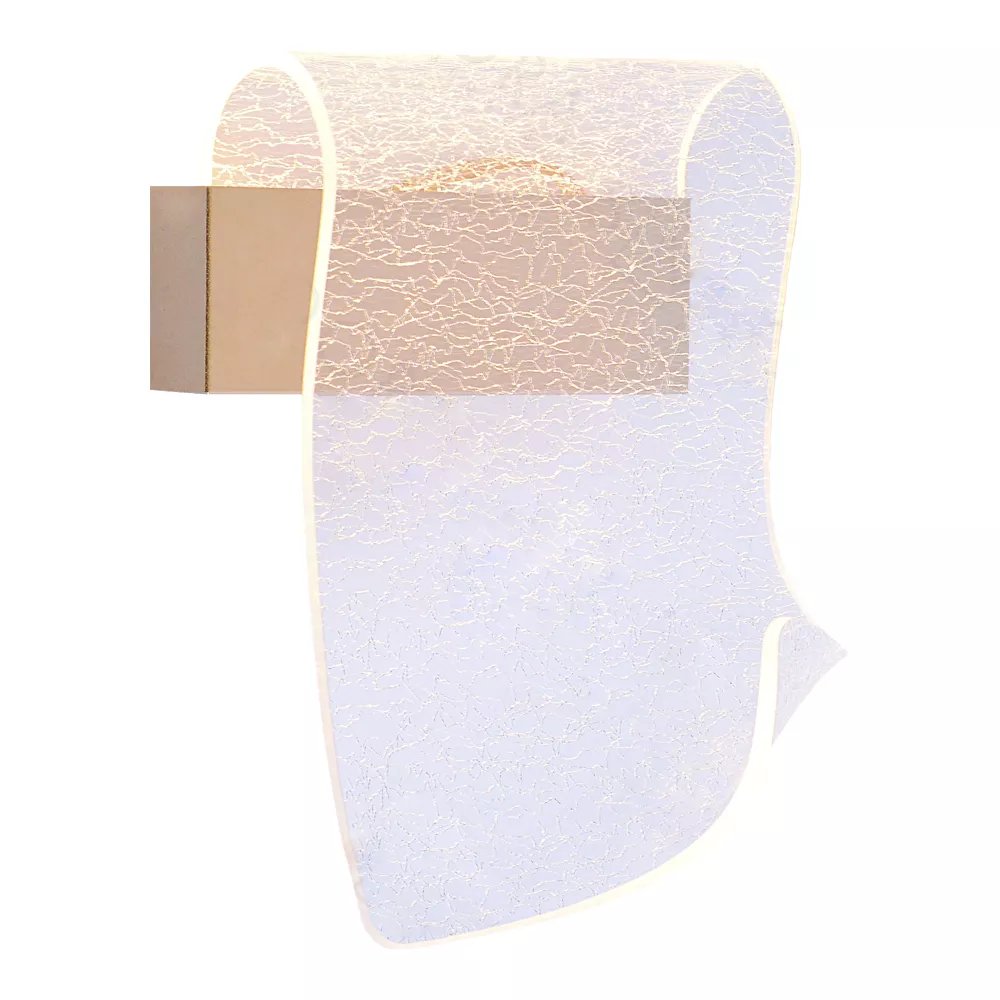 Arandela de Parede LED 25x18cm Metal e Acrílico Dourado