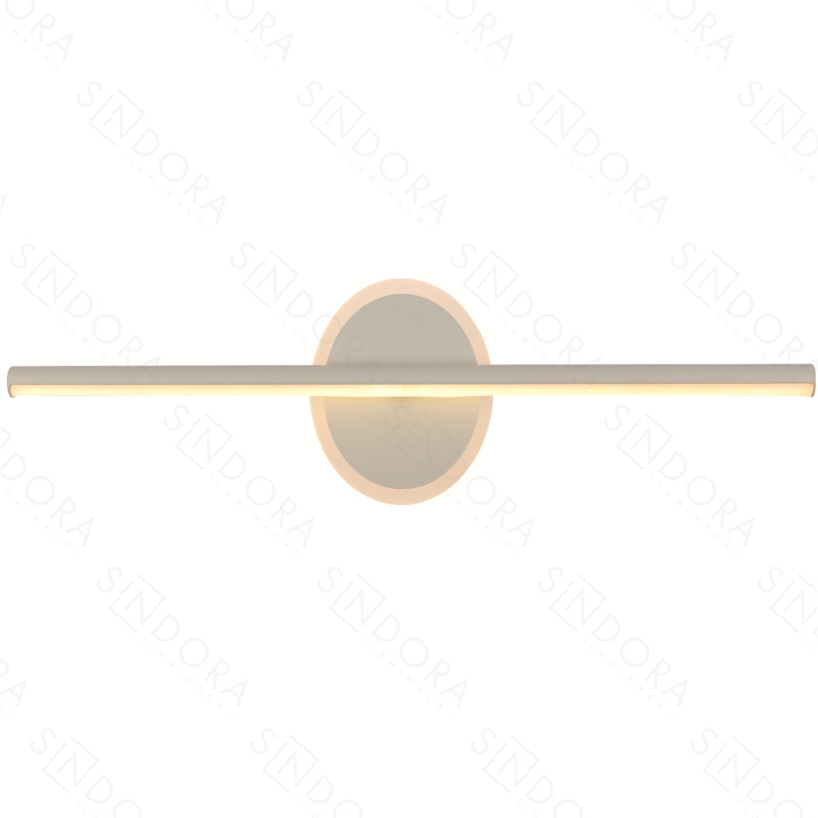 Arandela de Parede LED 60cm Metal e Silicone Dourado