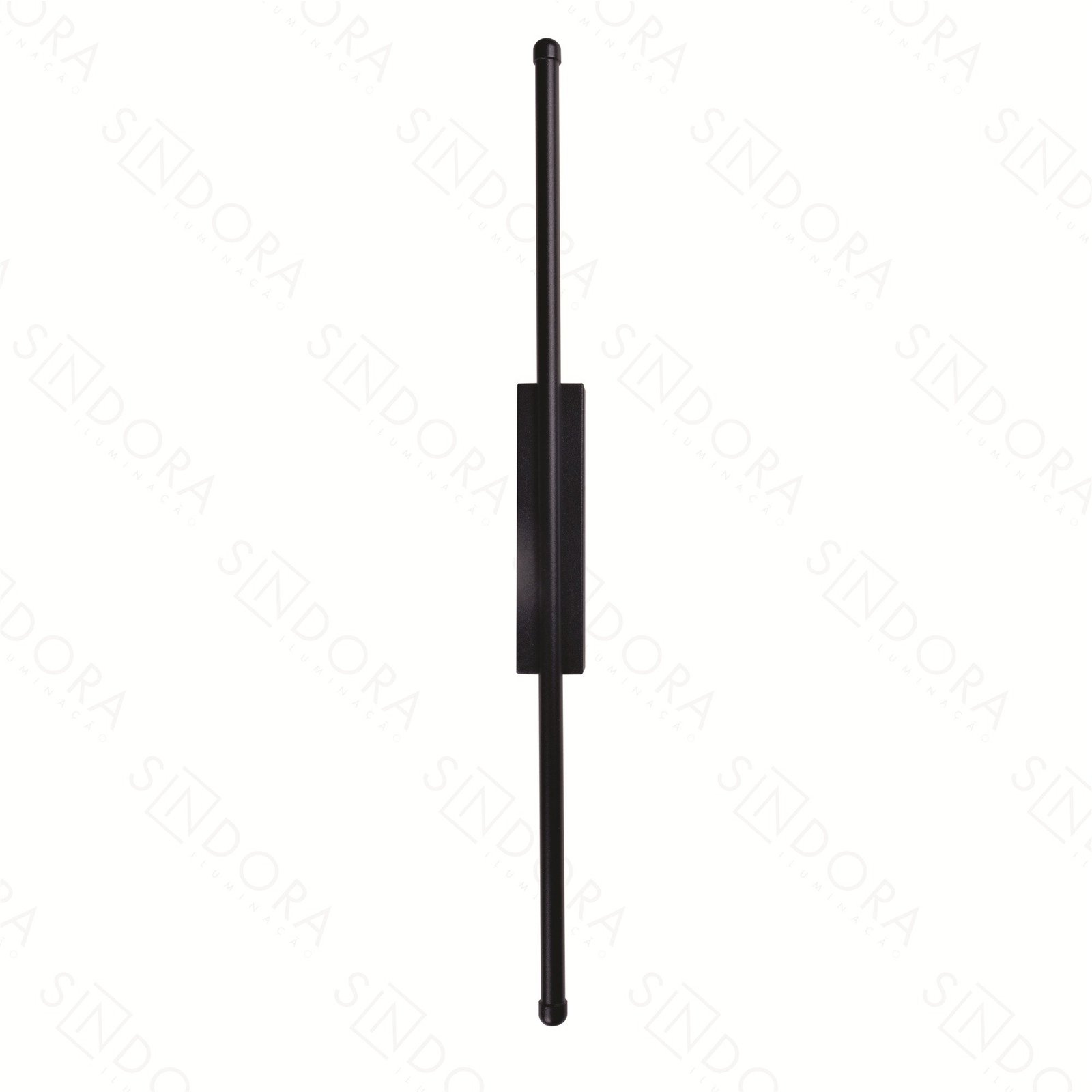 Arandela de Parede LED 60cm Metal e Silicone Preto