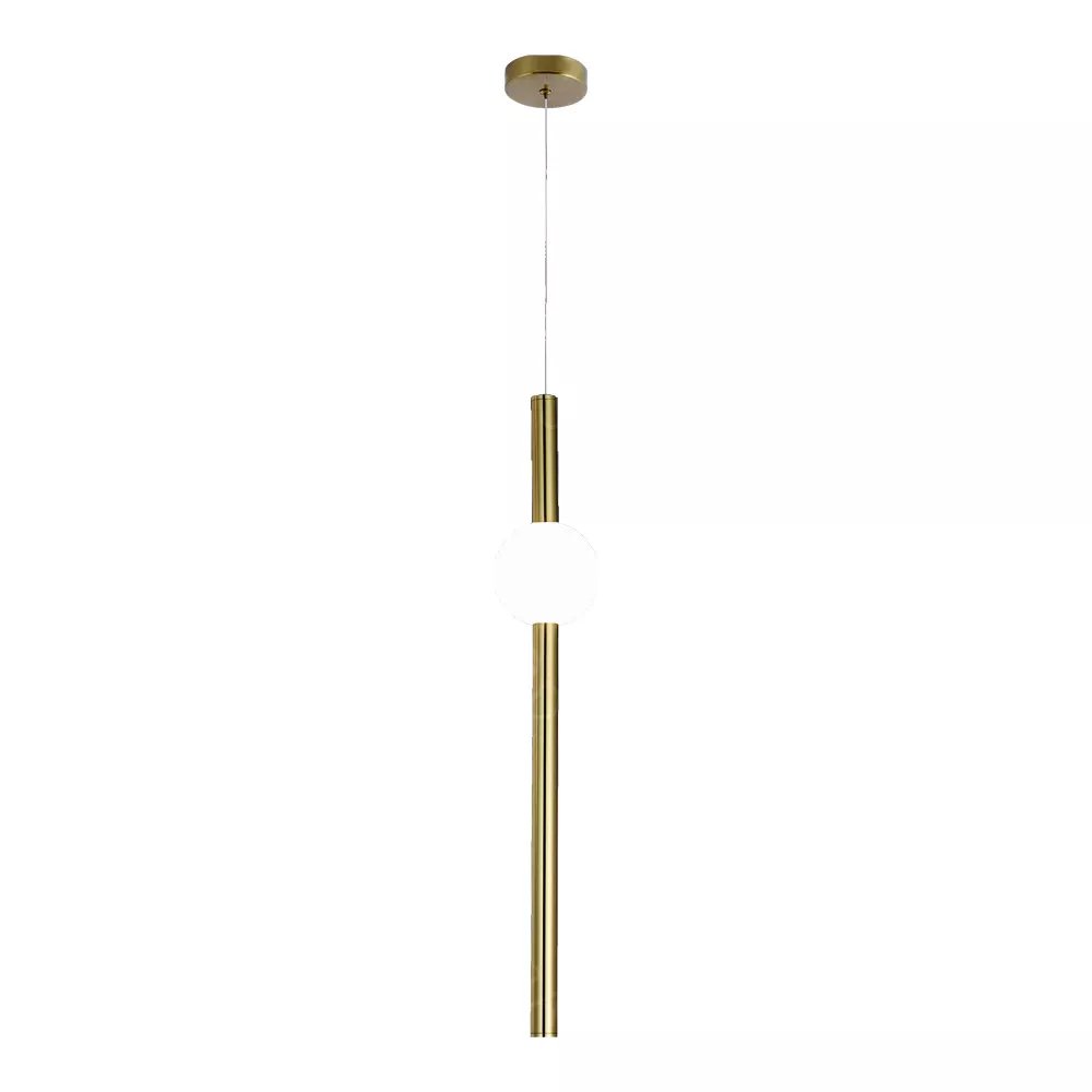 Pendente LED Ø2cm Metal e Acrílico Bronze