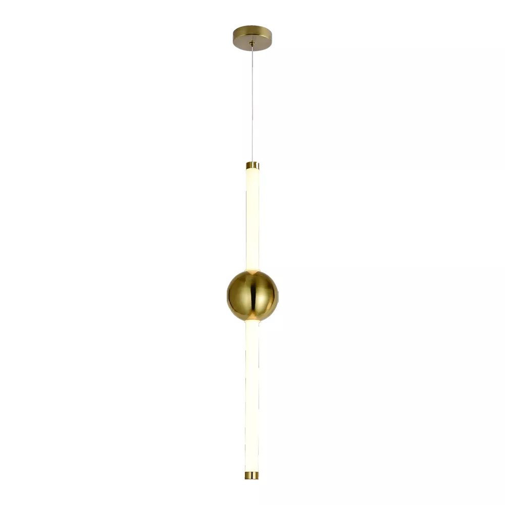 Pendente LED Ø2cm Metal e Acrílico Bronze