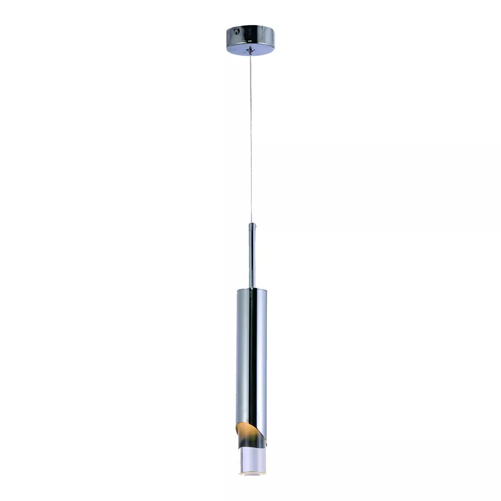 Pendente LED Ø5cm Metal e Acrílico Cromado