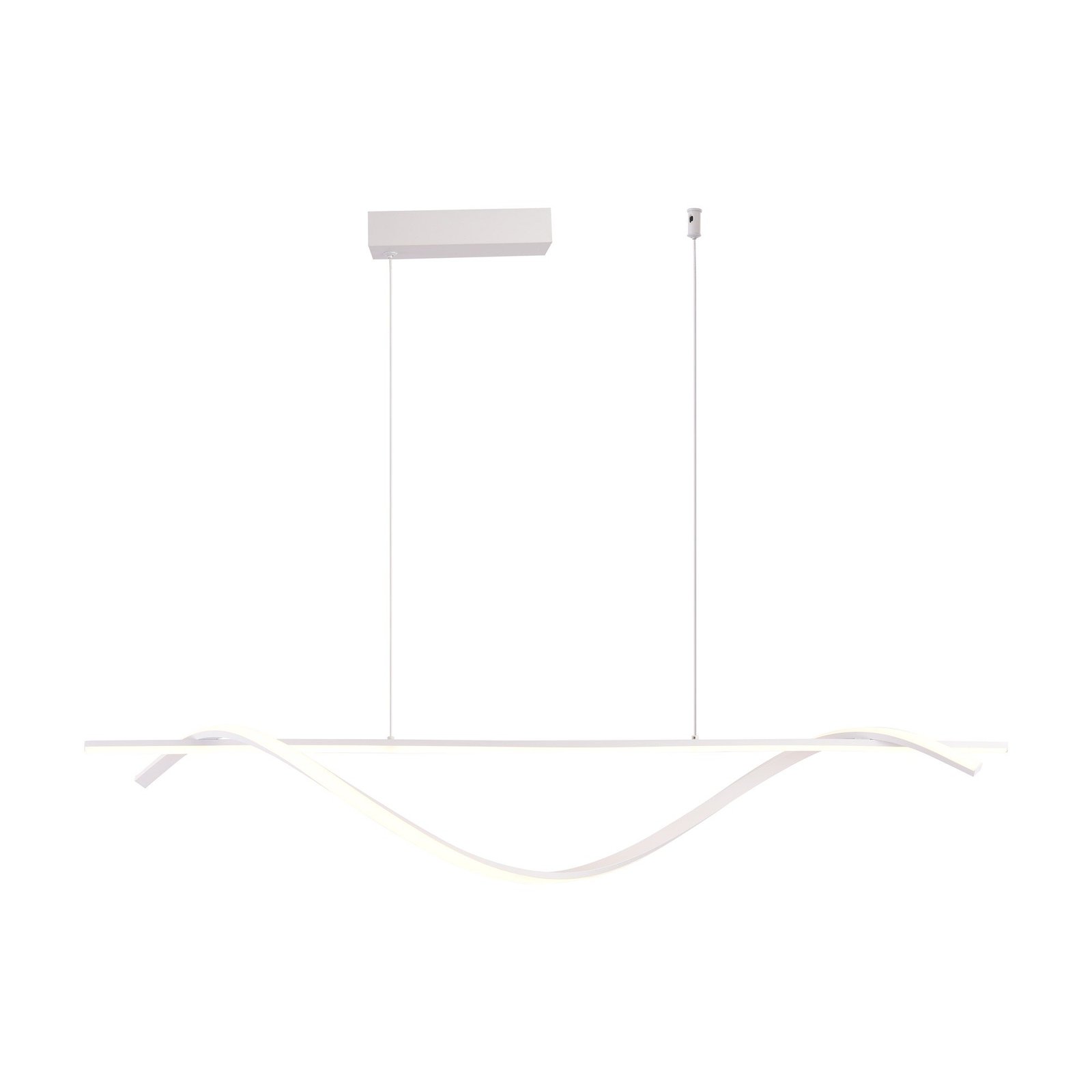 Pendente LED 120cm Alumínio e Silicone Branco