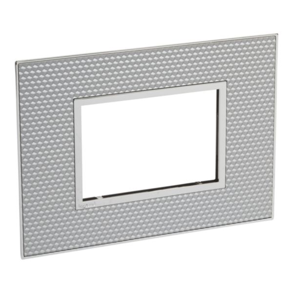 Placa 3 Postos 4X2 Quadrados Cube Arteor
