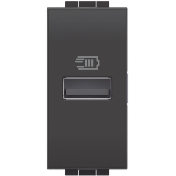 Carregador USB-A 15W 3A 1Mod Anthracite - Living Light