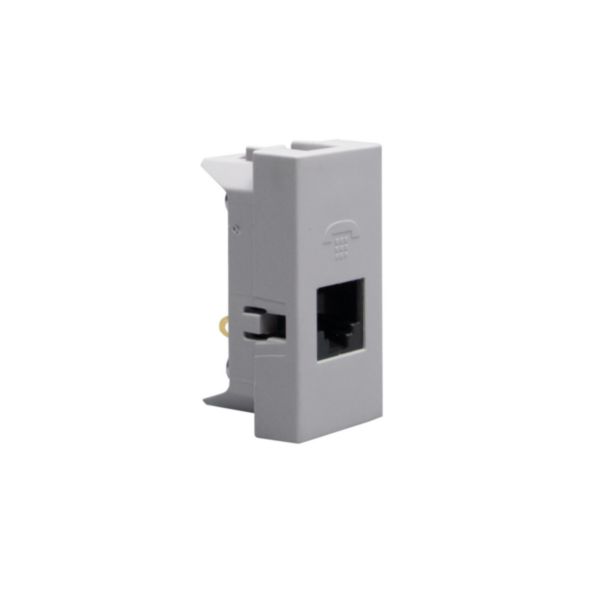 Matixgo - Tomada telefone RJ11 K10 cinza - 1 módulo - Montagem encastrada - IP20