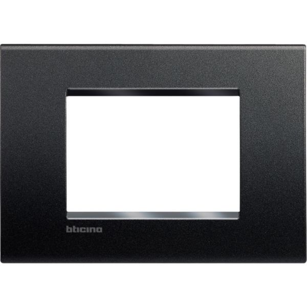 Placa Quadrada 3 Postos 4X2 - Anthracite
