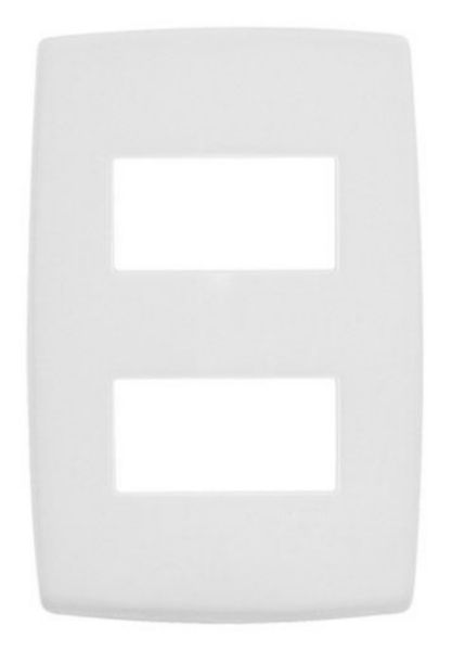 Placa 2 Módulos Separados Branco 4X2