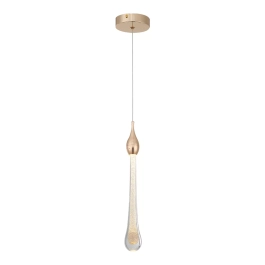 Pendente LED Ø5cm Metal e Cristal Dourado