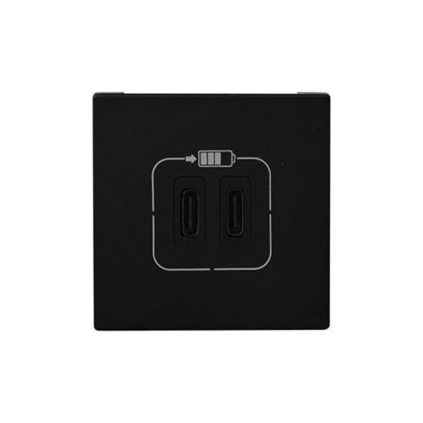 Carregador 2X USB Tipo C+C 3A 2M Preta - Pial Plus+