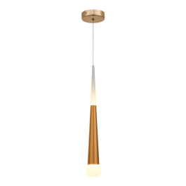 Pendente LED Ø5,5cm Metal e Acrílico Dourado