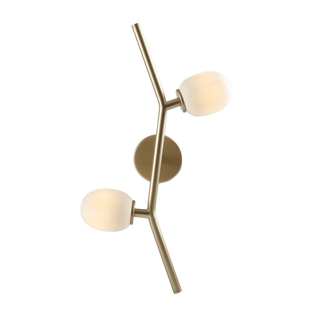 Arandela Olive Dourado com Branco