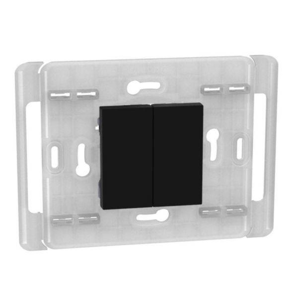 Matixgo - Comando remoto luz 2 módulos 2 circuitos preto - Rádio 2.4GHz - Montagem em superfície - Compatível Alexa/Siri/Google