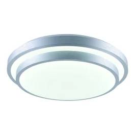 Plafon de Sobrepor LED 3000K 4000K 6000K Multitemperatura 120W Bivolt Ø50cm Metal e Acrílico Prata