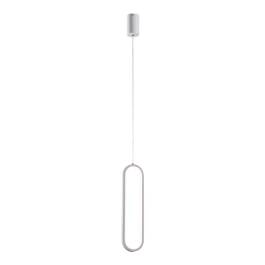 Pendente LED 3000K 20W Bivolt 40x10cm Metal e Silicone Branco