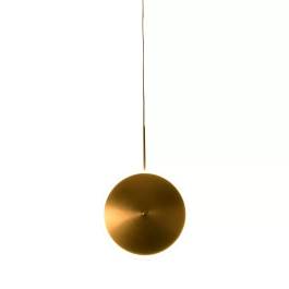 Pendente LED Redondo 3000K 16W Bivolt Ø40cm Metal e Acrílico Dourado