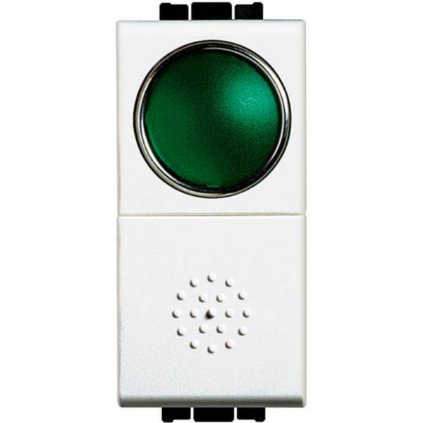 Pulsador Com Difusor Luminoso Verde 10A 250V - Light