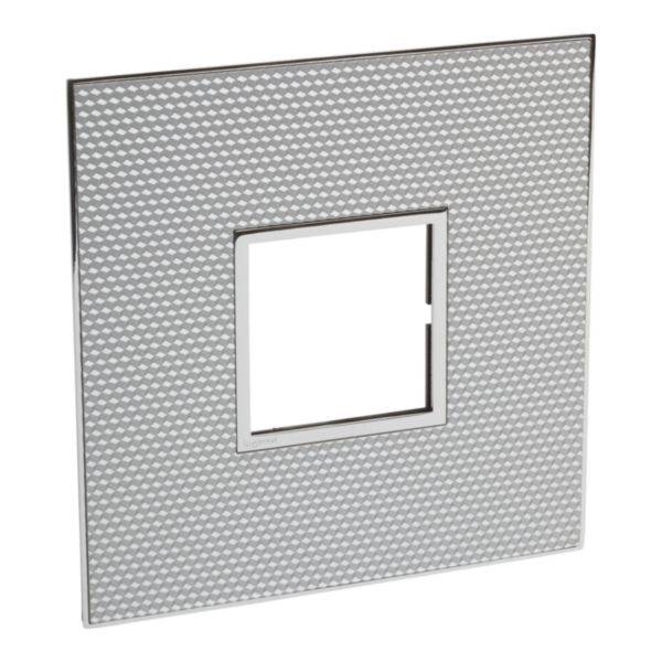 Placa 2 Postos 4X4 Quadrados Cube Arteor