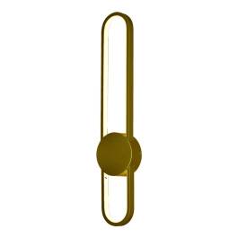 Arandela de Parede LED 3000K 25W Bivolt 60x10cm Metal e Silicone Dourado