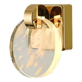 Arandela de Parede LED 3000K 5W Bivolt 13cm Metal e Cristal Dourado