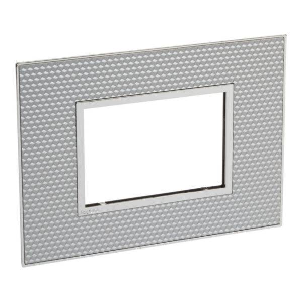 Placa 3 Postos 4X2 Quadrados Cube Arteor