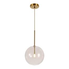 Pendente Ø20cm Metal e Vidro Bronze e Transparente