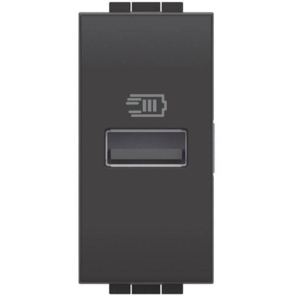 Carregador USB-A 15W 3A 1Mod Anthracite - Living Light
